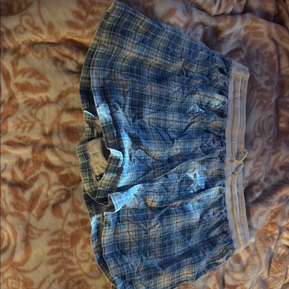 Blue Plaid Pajama shorts